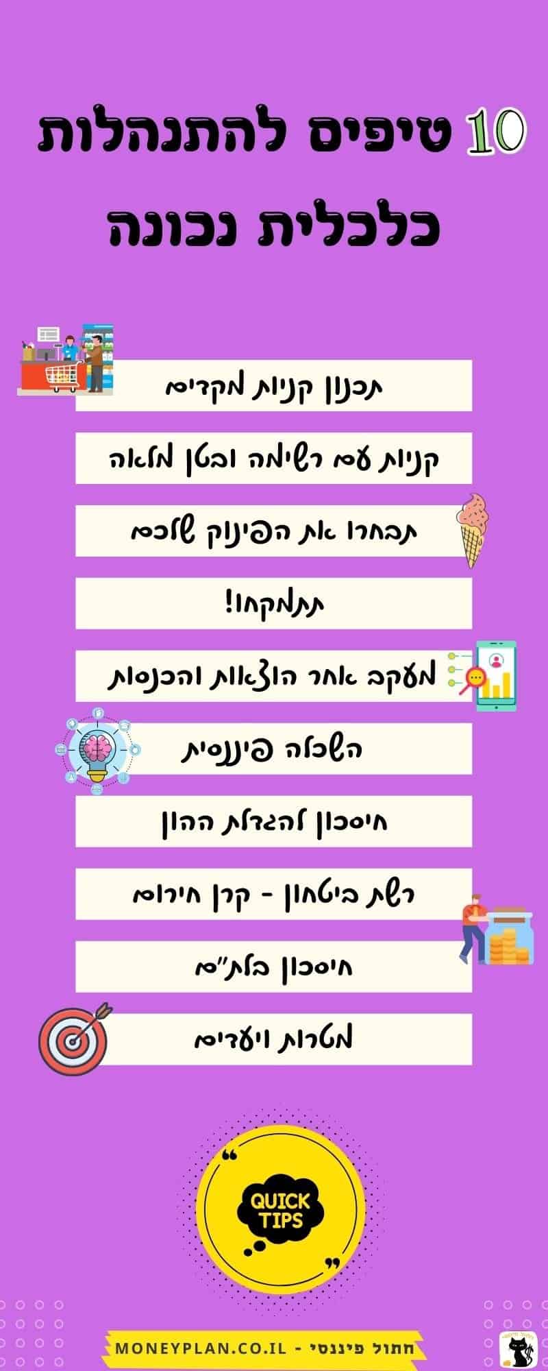 10 טיפים לצרכנות כלכלית נכונה