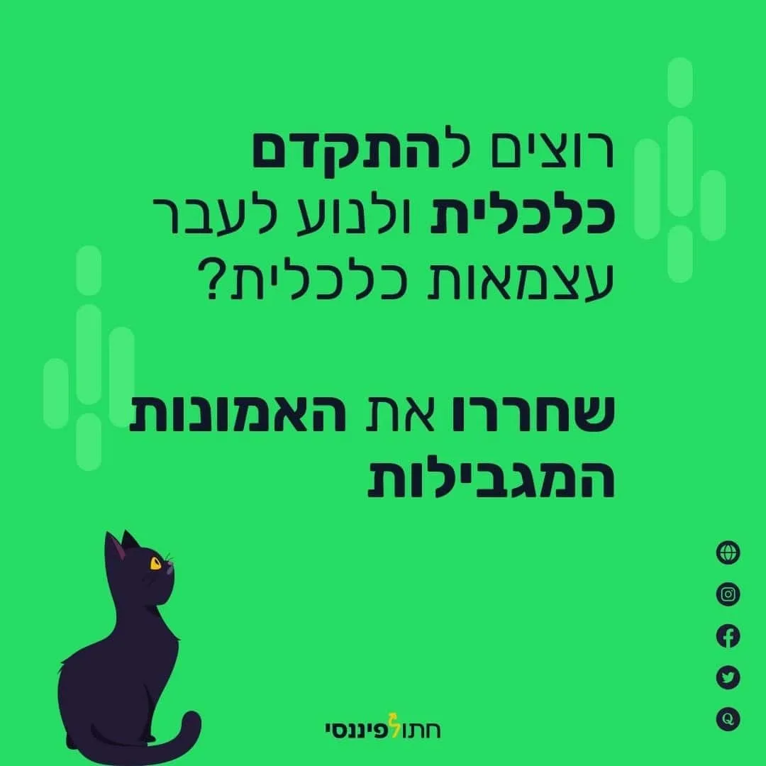 רוצים להתקדם כלכלית ולנוע לעבר עצמאות כלכלית? שחררו את האמונות המגבילות (ציטוט: חתול פיננסי)