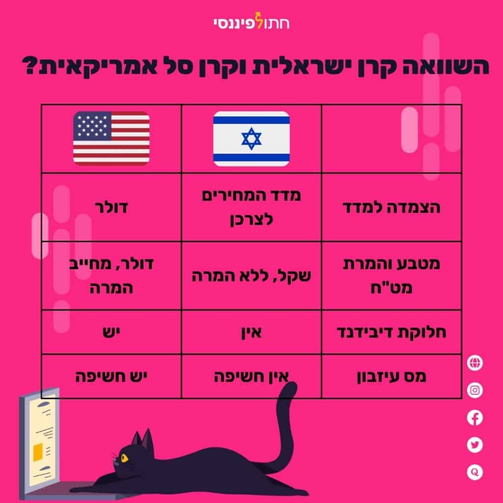 קרן סל אמריקאית מול קרן מחקה ישראלית
