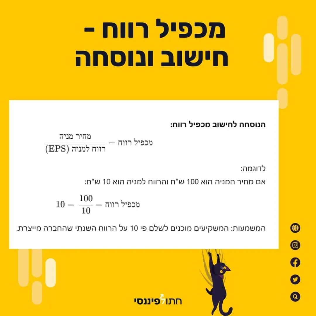 מכפיל רווח חישוב ונוסחה