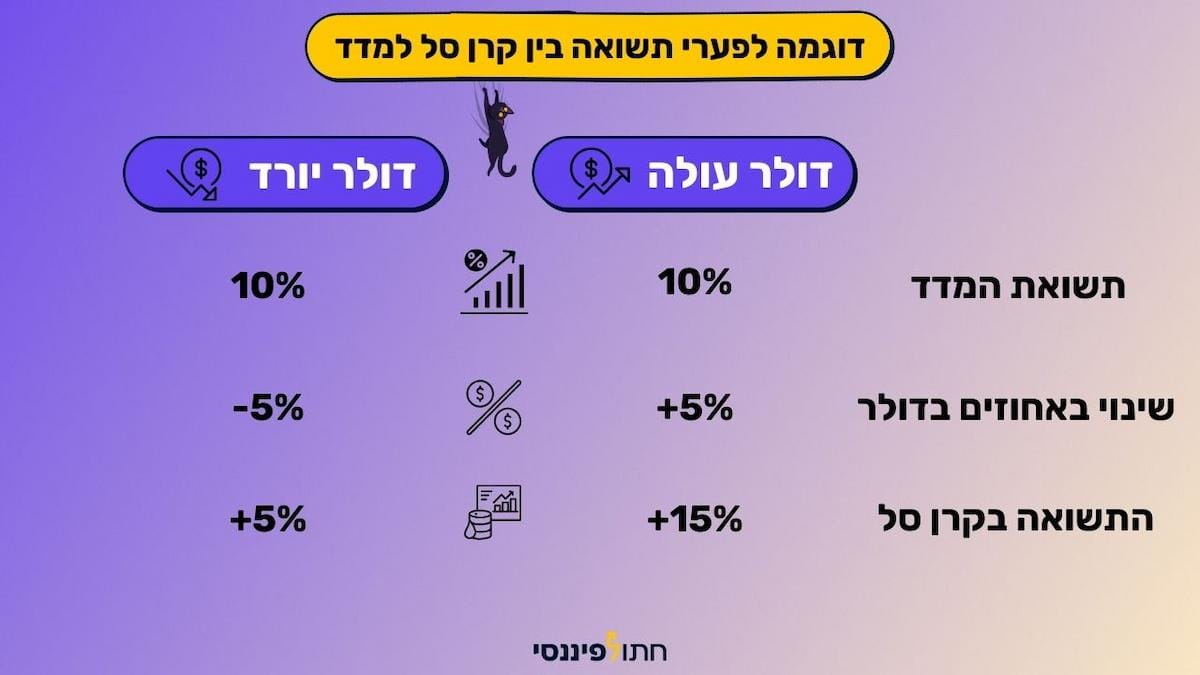 חישוב פערי תשואה בין קרן סל לבין המדד