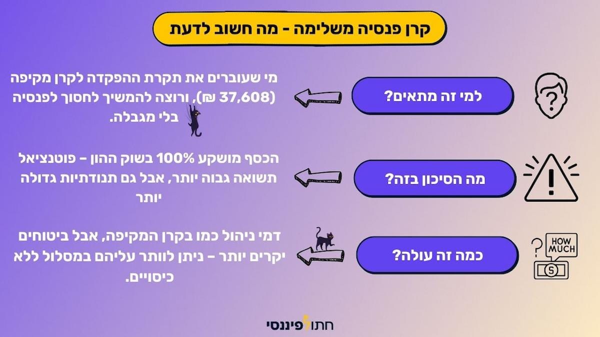 קרן פנסיה משלימה מה זה ומה חשוב לדעת