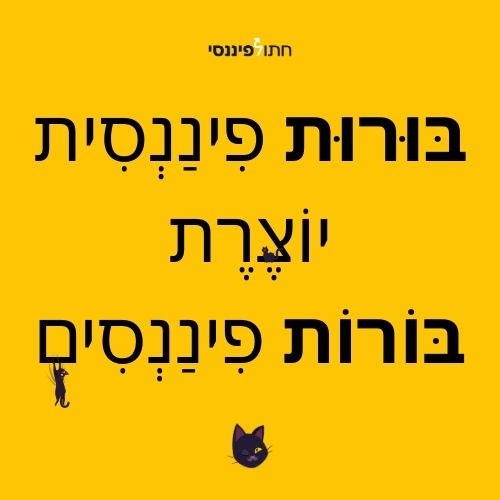התמונה מתארת משפט חשוב בעולם ההשקעות - בורות פיננסים יוצאת בורות פיננסים. זה משחק מילים בעברית