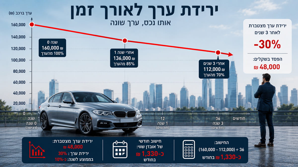 ירידת ערך: מה זה, איך מחשבים אותה וכמה היא באמת עולה לכם?